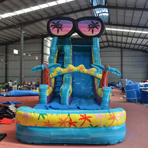 Commercial Tropical <b>Inflatable</b> <b>Water</b> <b>Slide</b> PVC Outdoor Party Jumping Bouncy Castle Kids Adult Big Blow Up Waterslide - Product Image 1