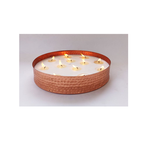 Bougeoir décoratif en cuivre de luxe bougeoirs présentoir de bougie et forme ronde et au meilleur prix - Product Image 4