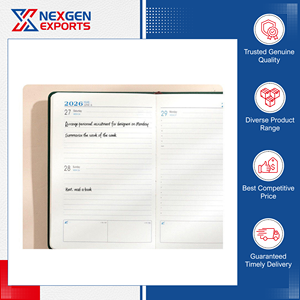 Worldwide Selling Excellent Quality Thermal Binding Leather <b>A5</b> Diary <b>Notebook</b> for Office School Use - Product Image 5