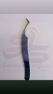 Pince à épiler en acier inoxydable non magnétique pour extension de cils dernière conception de bonne qualité - Product Image 4