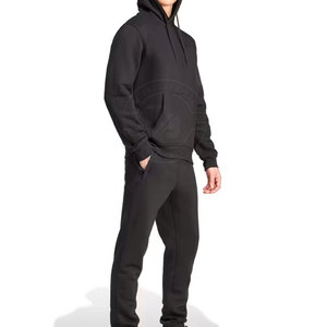 Vente en gros de pulls à capuche 100% coton pour hommes, vêtements de rue surdimensionnés de haute qualité avec poche pour l'hiver, teints en couleur unie - Product Image 3