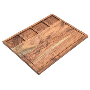Bandeja para servir de la mejor calidad, plato de madera para aperitivos con diseño grabado con láser, precio al por mayor para restaurante, Hotel, Fiesta en casa, uso - Product Image 6