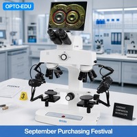 Microscopio forense de comparación LCD OPTO-EDU A18.1828-LCD 2x-240x para examen de documentos de armas de fuego balísticas