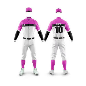Venta al por mayor de calidad superior personalizado sublimación transpirable botón Jerseys Softball conjunto uniforme personalizado béisbol Jerseys para adultos - Product Image 6