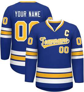 Meilleur prix Uniformes de hockey sur glace imprimés OEM Vente en gros Haute qualité Équipe sportive Maillots de hockey sur glace Matériel polyester - Product Image 2