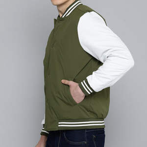 Varsity homme vestes Logo personnalisé laine Varsity personnalisé homme vestes blanc à manches longues rouge Varsity veste pour homme Service OEM - Product Image 3