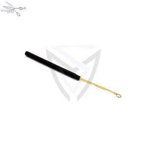 Black and Gold Professional <b>Hair</b> <b>Extensions</b> <b>Tools</b> Loop Chain Hook and Loop Human <b>Hair</b> <b>Extension</b> Fitting & Removal Pliers - Product Image 3