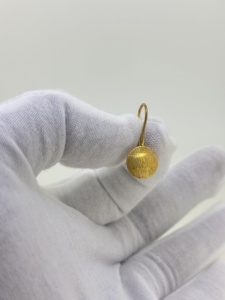 ต่างหูชุบทอง18K ทำด้วยมือทำจากเงินสเตอร์ลิง925แท้ละเอียดอ่อนเครื่องประดับแบบชาติพันธุ์ - Product Image 3