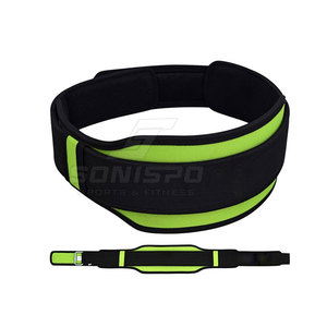 Ceinture de soutien lombaire réglable et respirante pour l'entraînement en force et la musculation, fermeture auto-agrippante unisexe, vert noir - Product Image 6