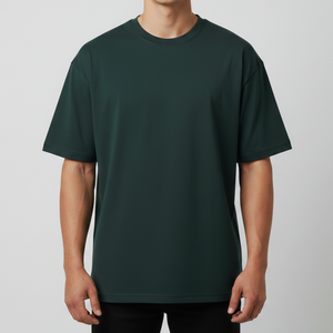 T-shirt Homme Oversize de Luxe Personnalisé à Épaules Tombantes en Coton Lourd 100% – Col Montant Vierge et Ample - Product Image 1