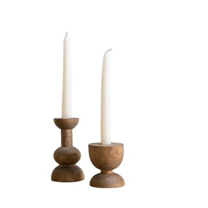 Candelabro de madera moderno, Juego de 2 unidades - Product Image 1