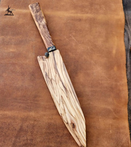 Cuchillo de cocina profesional hecho a mano con acero de alto carbono personalizable OEM regalo personalizado cuchillo de chef de vaina de madera - Product Image 2