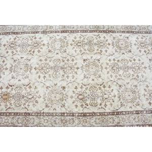 Vintage 37X69 Ft Beige Marron Turc Grand Tapis Classique Rectangle Abstrait Patchwork Motif Laine Matériel Latex Tapis De Chambre - Product Image 5