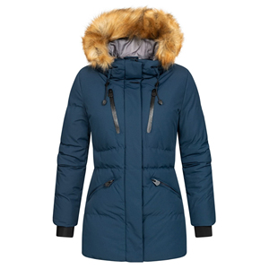Chaqueta Parka Impermeable y Cortavientos para Mujer, con Aislamiento Térmico, Ecológica, con Ribete de Piel Sintética de Lujo en la Capucha, Corte Regular - Product Image 2