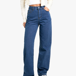Nouveaux jeans en denim foncé pour femmes, sur demande, vente en gros, nouvelle arrivée, couleur unique, prix d'usine - Product Image 1