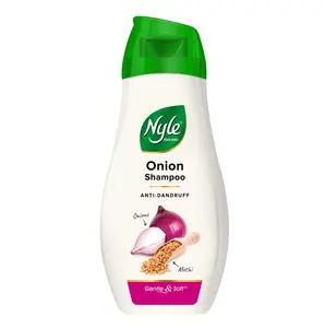 Nyle Naturals抗头屑洋葱洗发水180毫升洋葱和胡芦巴的额外活性护发素，用于温和柔软的头发
