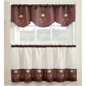 Set di 2 Tende e Mantovane da Cucina CHF & You Rose, Giallo, Misura 36 Pollici, Motivo Giallo Luminoso e Allegro per l'Arredamento della Tua Cucina - Product Image 1