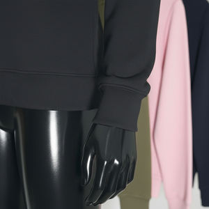 Sudadera Unisex de Manga Larga con Cuello Redondo, Estilo Formal Otoñal, Color Block Dulce, Logotipo Personalizado, Teñido Digital Liso, Efecto Desgastado por el Sol - Product Image 4