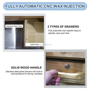 Établi de bijoux en tôle entièrement en acier inoxydable, cadre en bois massif avec tiroirs verrouillables, étagères 800*400*1150mm - Product Image 5