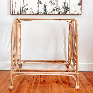 Children clothing hanger <b>rails</b> handcrafted natural rattan sunrise racks <b>for</b> kids <b>clothes</b> drying - Product Image 4