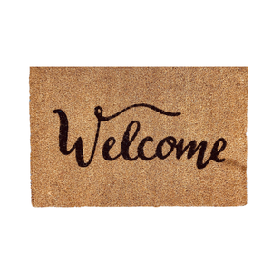 Alfombrillas de puerta de coco en blanco lisas marrones a granel para exteriores, proveedor de almacén al por mayor, alfombrilla de bienvenida de Vietnam, personalización - Product Image 1