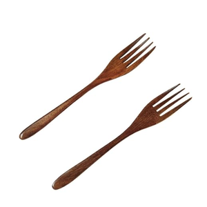 Fourchette en bois réutilisable fourchettes à aliments Prix abordables Fourchette à salade en bois de haute qualité Ensemble de serveur - Product Image 4