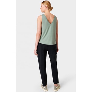 Loose Plain Color <b>Women's</b> Plus Size Workout Yoga Gym Tank <b>Top</b> Eco-Friendly Quick Dry Customizable Front Polyester Spandex Fabric - Product Image 6