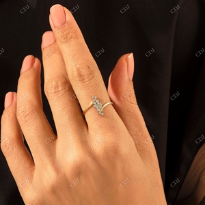 Customized High Quality 14K White Gold Vintage IGI Certified Wedding <b>Engagement</b> <b>Rings</b> <b>Unique</b> Natural Cluster Diamond Jewelry - Product Image 5