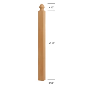 EFS Viet Nam Factory Carré Newel Post avec Bêche Caoutchouc Bois 4004S Moderne et simple pour tout escalier en bois - Product Image 5