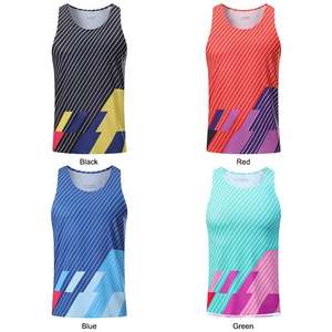 Transpirable de secado rápido sin mangas Gym Tank-Top Mesh Stretch Fabric Workout Chaleco deportivo para hombres - Product Image 3