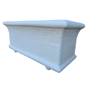 Fioriera da Giardino Serie Grecale in Cemento Effetto Pietra Bianca, 90cm di Larghezza X 40cm di Profondità X 40cm di Altezza - Product Image 4