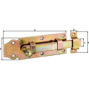 Door & <b>Window</b> Bolt 120mm X 44mm Steel <b>Latch</b> - Product Image 1