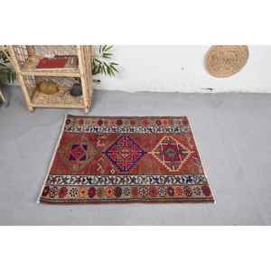 Tapis turc Vintage de Style chinois traditionnel laine rouge bleu avec motif Patchwork grande surface 9x12 support en Latex pour couloir - Product Image 3