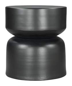 Taburete lateral de hierro de clase alta, diseño único, taburete redondo de hierro hecho a mano, consola con incrustaciones de hueso para sala de estar y dormitorio - Product Image 3