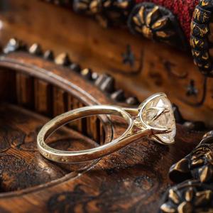 Anillo de Compromiso de Oro Premium de 10K, 14K, 18K con Moissanita de 2 Quilates, Anillo de Boda Solitario Catedral, Regalo de Aniversario para Ella, Proveedor - Product Image 4