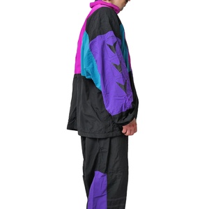 Logo personnalisé imperméable coupe-vent survêtements pour hommes 100% coton respirant motif solide extérieur veste pantalon ensemble 2026 - Product Image 3