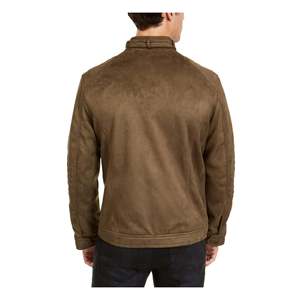 Giacca Reversibile in Finta Pelle Scamosciata da Uomo INC International Concepts, Collo Alto, Chiusura a Zip, Verde, Taglie da XS a 6XL, per l'Autunno - Product Image 2