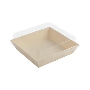 Fast Delivery Wood Bento Box With Clear Window Take Out Food Sushi Box DIY Storage Boxes Takpak Brand Customized Service