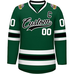 Maillots de hockey sur glace personnalisés de haute qualité, sublimés, respirants, à séchage rapide, 100 % polyester, vente en gros d'usine, nom d'équipe pour le hockey sur glace - Product Image 4