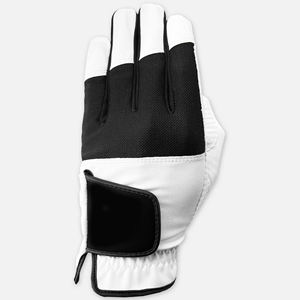Gants de golf en cuir de cabretta doux personnalisés avec logo blanc et noir, vente chaude, main gauche-droite, respirants, en peau de mouton - Product Image 1