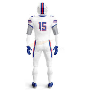 Camiseta de fútbol americano uniformes personalizados transpirable corto al por mayor sublimación impresión poliéster pantalones camisa conjunto para todos los equipos - Product Image 3