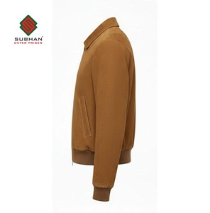 Blouson aviateur en cuir suédé A-2 fait main |   Veste aviateur en cuir véritable suède |   Vêtements d'extérieur minimalistes pour hommes |   Cadeau pour lui - Product Image 3