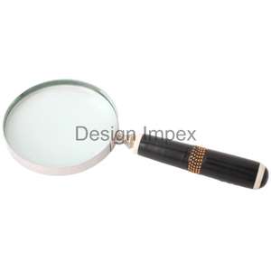 Loupe métallique artisanale sculptée à la main conception poignée loupe bon marché loupe nautique à la main pour cadeaux - Product Image 3