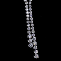 Collier en forme de Y en diamant, or blanc 18 carats, élégant, diamant de laboratoire de clarté VS1, certifié HPHT, 5,79 carats, taille brillant, bijoux de luxe