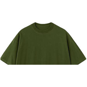 Camiseta Larga de Manga Media con Cuello Redondo para Mujer, Talla Grande, 100% Algodón Orgánico, Transpirable, Ecológica, Informal, Verde - Product Image 2