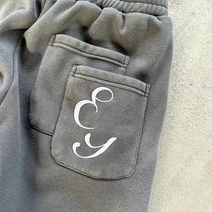 Ensemble de survêtement pour homme personnalisé OEM avec strass, impression numérique, broderie, lavage, coupe évasée, empilé, survêtement d'hiver respirant - Product Image 6