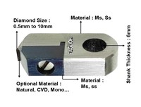 Posalux Fraise à chaîne 180 degrés 2mm, Outil de facettement diamanté mono-ligne pour bijoux, Machine de rodage tournée, Modèle Cuivre PT