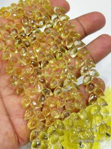 ลูกปัดเลมอนควอตซ์ธรรมชาติ AAA ทรงหยดน้ำเจียระไนแบบแฟนซี ขนาดประมาณ 6x9 มม. ความยาว 8 นิ้ว - Product Image 3