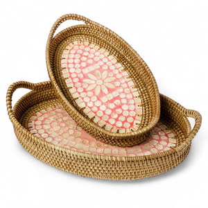 Bandeja Rectangular Premium de Ratán con Incrustaciones de Nácar, Suministro al por Mayor para Hoteles, Restaurantes y Servicios de Catering - Product Image 3