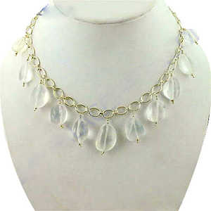 Collar Colgante de Plata Chapado en Oro Vintage con Piedra Lunar para Mujer, Joyería Religiosa con Cadena de Oro y Baño de Rodio, Regalo - Product Image 2